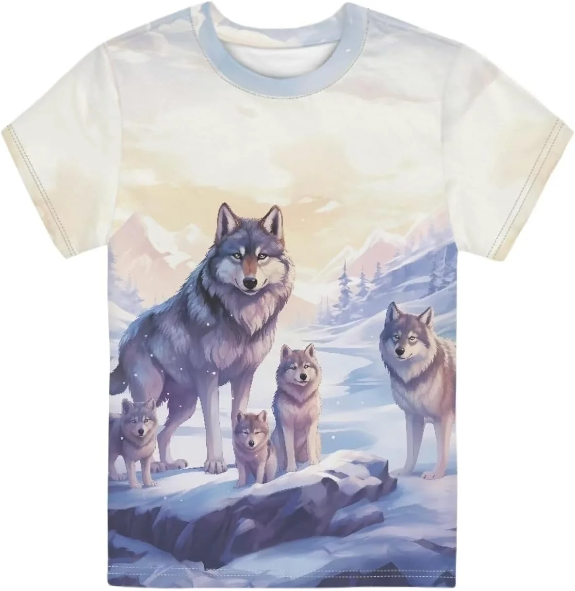 تی‌شرت آستین کوتاه یقه گرد بچگانه GIFTPUZZ، مناسب استفاده روزمره و ورزشی، سایز 3 تا 16 سال