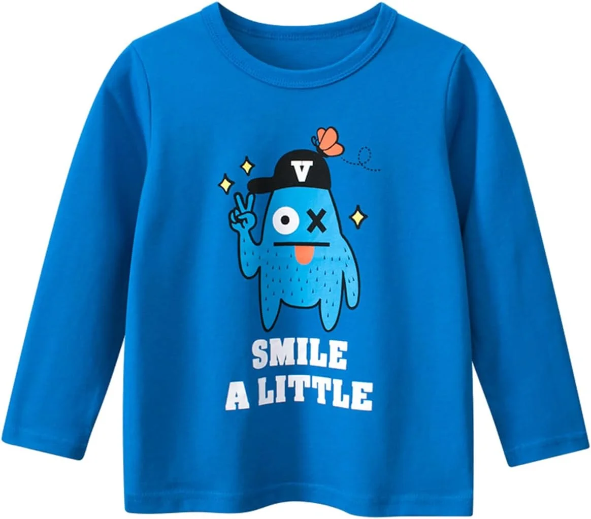 جی اف کیو لانگ: ست سه تایی تی شرت آستین بلند نخی پسرانه طرح دایناسور مناسب فصل پاییز