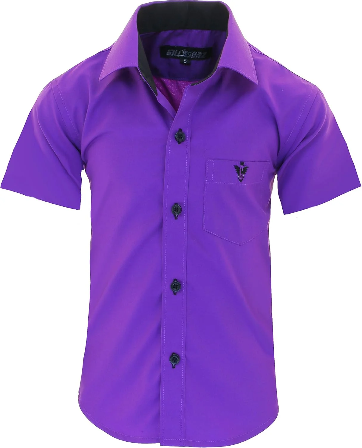 پیراهن آستین کوتاه پسرانه GILLSONZ A70vDa مناسب مهمانی و استفاده روزمره، اتو آسان، 7 رنگ، سایز 86-158