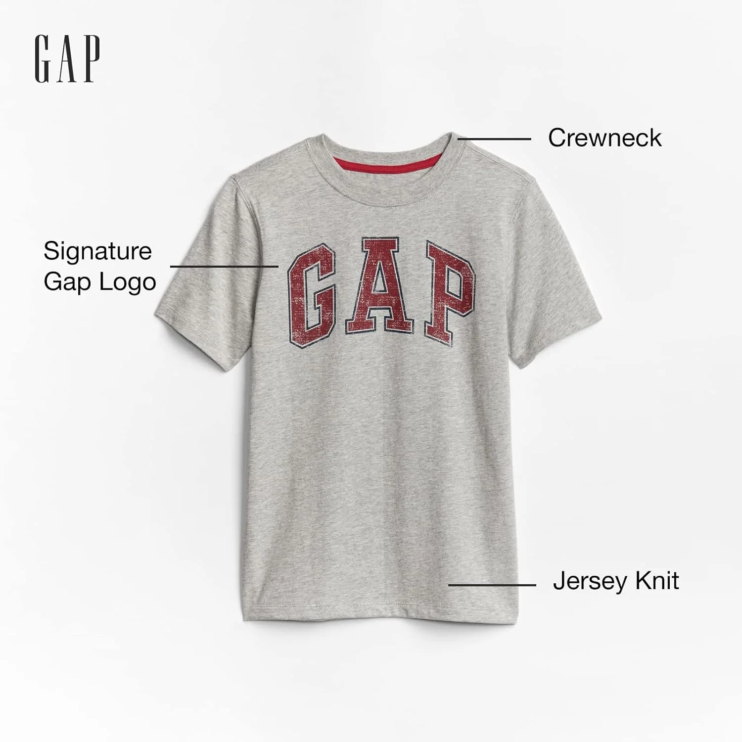 تی شرت آستین کوتاه پسرانه GAP با لوگو