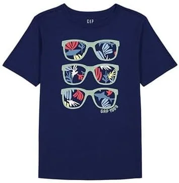 تی شرت گرافیکی پسرانه گپ، طرح کهکشان آبی، سایز اس