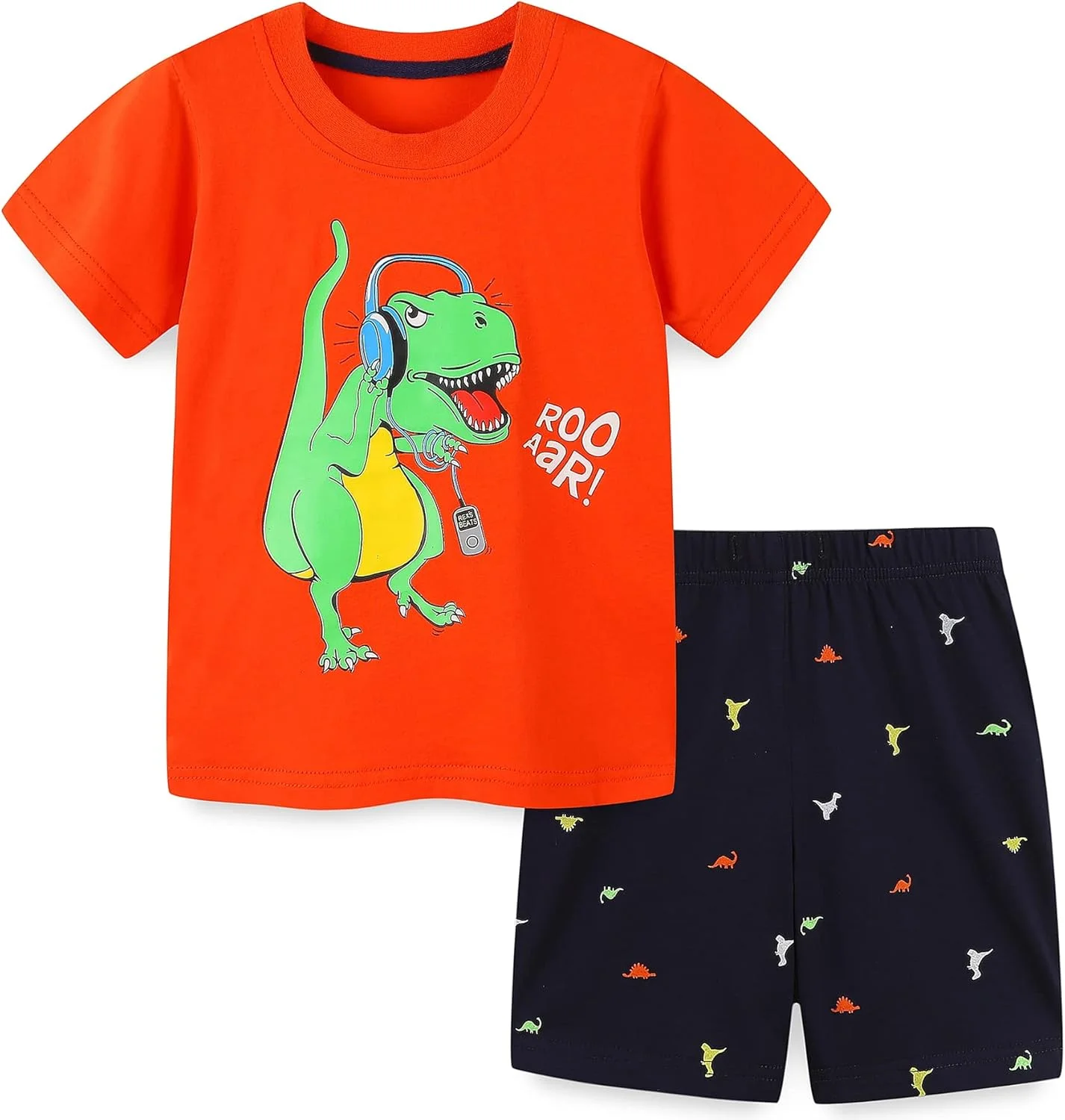 ست تی‌شرت آستین کوتاه نخی و شلوارک پسرانه