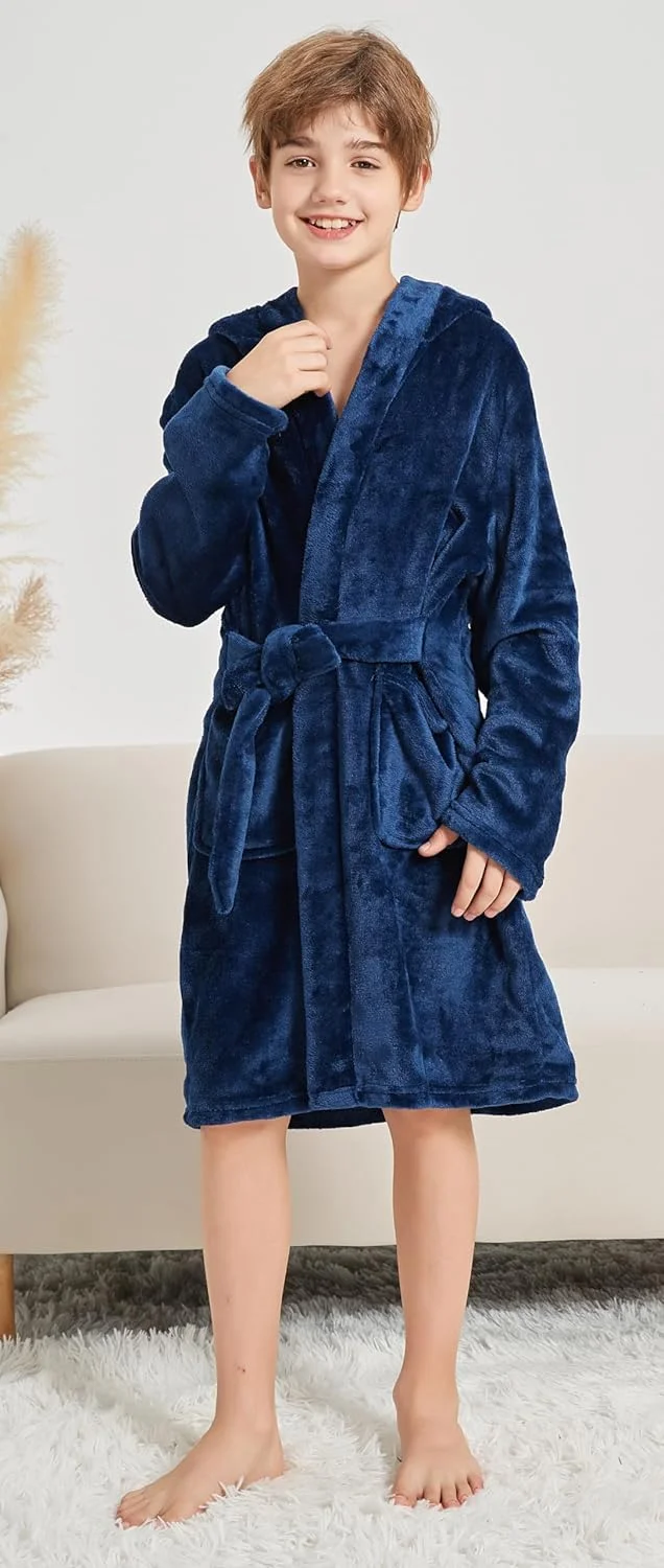 روپوش حوله ای پشمی نرم پسرانه، لباس خواب کلاه دار برای کودکان 1 تا 16 سال روپوش حوله ای پشمی نرم پسرانه، لباس خواب کلاه دار برای کودکان 1 تا 16 سال