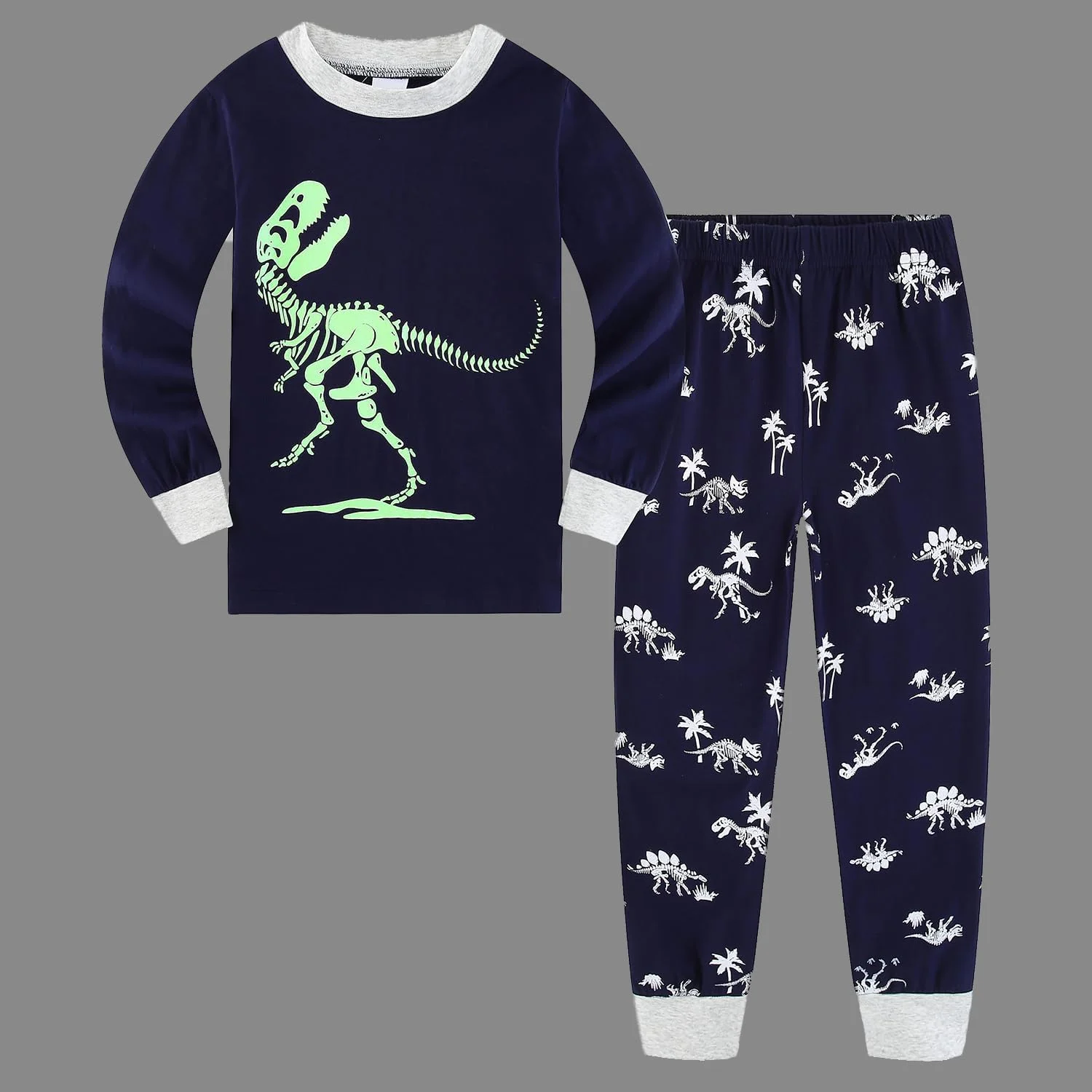 ست لباس راحتی پسرانه Funnymore، تی‌شرت آستین بلند و شلوار با طرح ماشین آتش‌نشانی