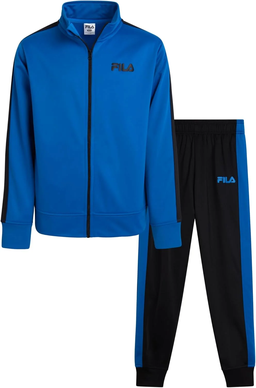 ست گرمکن ورزشی پسرانه فیلا - ست دو تکه شامل ژاکت ورزشی زیپ‌دار و شلوار جاگر پسرانه (سایز: 8-12)