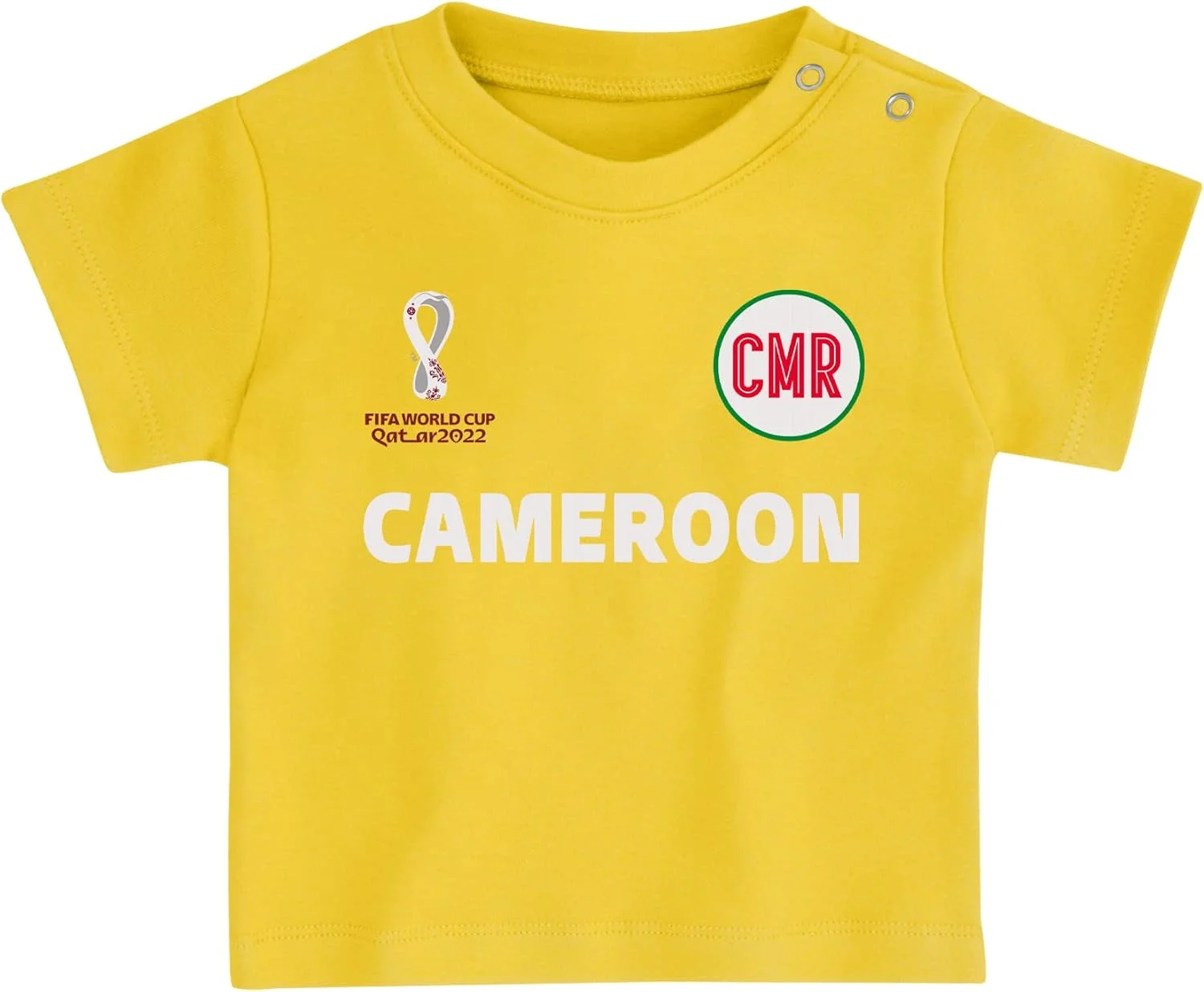 ست تی‌شرت و شورت رسمی جام جهانی 2022 فیفا کودکان - کامرون - ست تی‌شرت و شورت خارج از خانه (بسته 1 عددی)