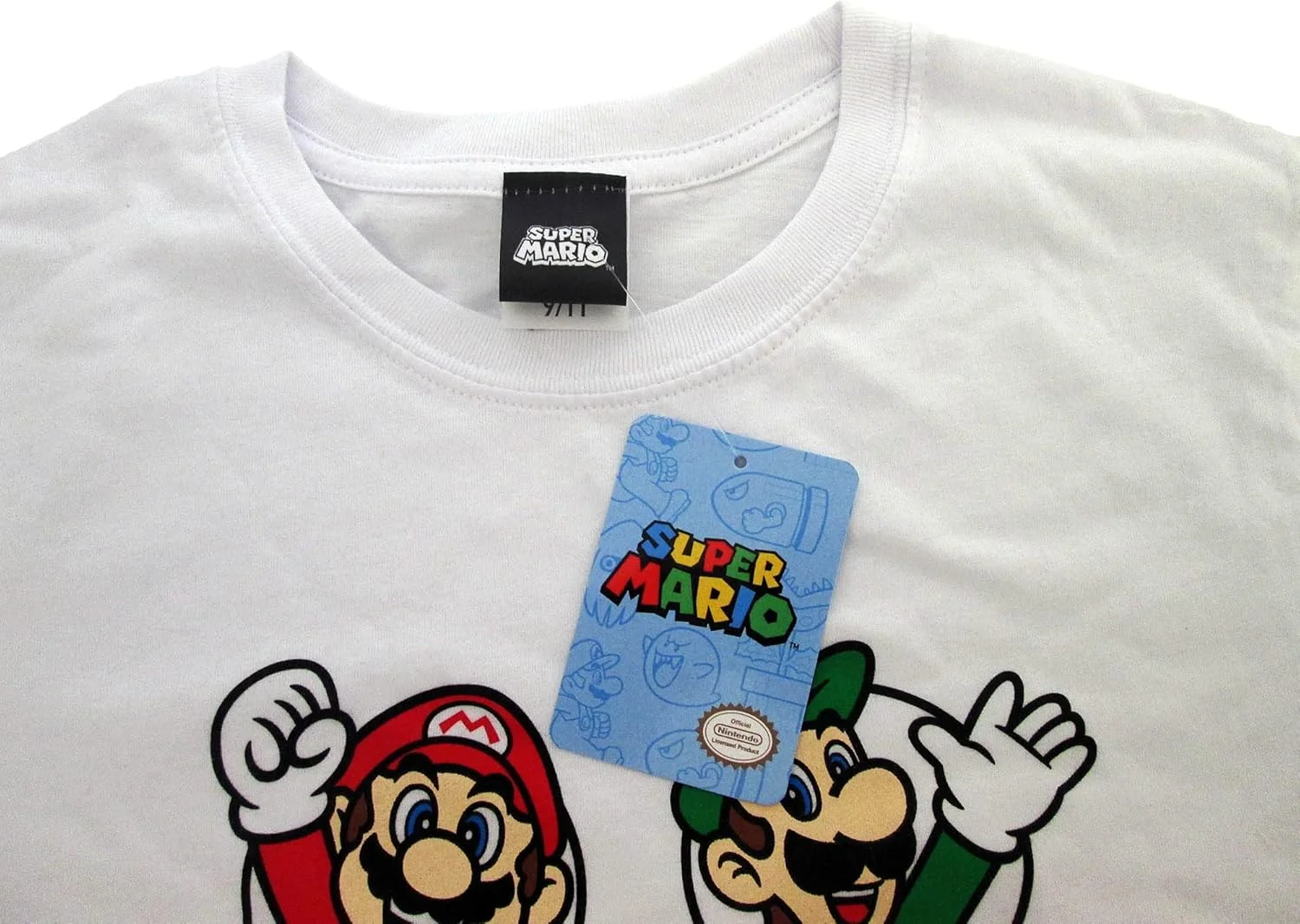 تی شرت طرح ماریو، لوییجی، یوشی و تود. 100% پنبه. رنگ: سفید با لوگو. محصول دارای مجوز. سایز بچگانه. سفید، 3-4 سال