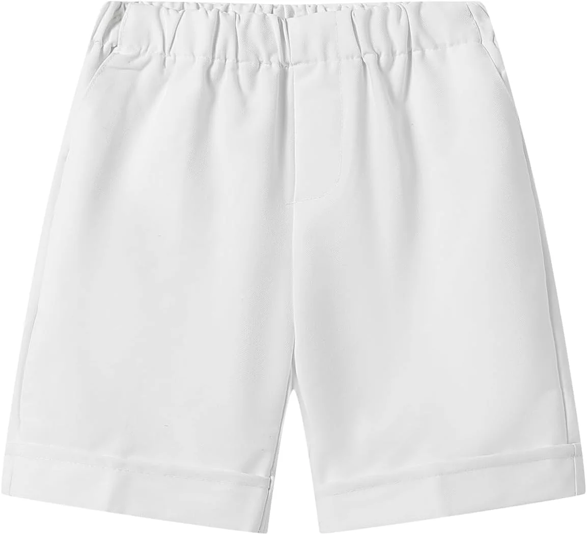 شلوارک پسرانه FastRockee، طرح ساده، کمر کشی، جلوی صاف، دارای جیب، سایز 5 تا 16 سال