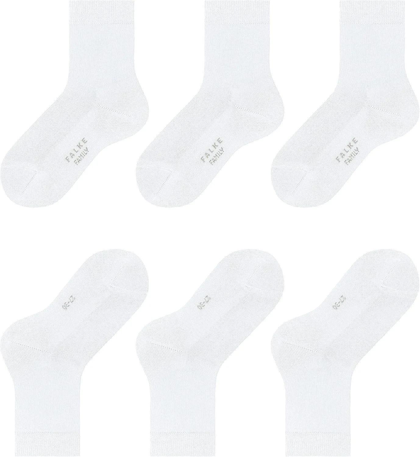 جوراب بچگانه فالکه مدل یونی‌سکس (بسته 3 عددی)، سفید (سفید 2000)، سایز 27-30 (3-6 سال)