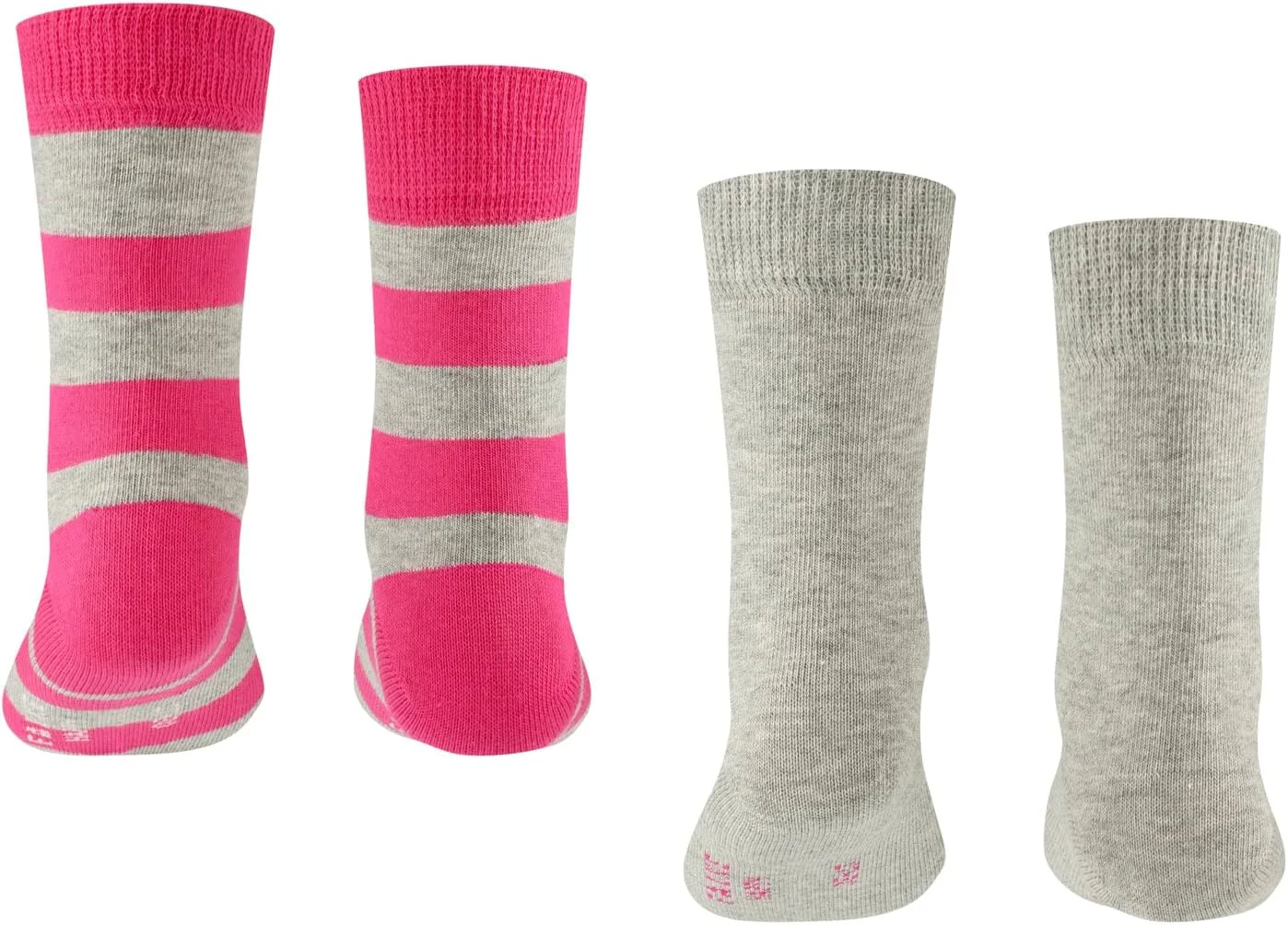 جوراب ساق بلند طرح راه راه شاد فالکه مناسب کودکان، نخ پنبه، مشکی، خاکستری، بژ، آبی، نازک، رنگارنگ، مناسب پسران و دختران، طرح دار، مناسب فصل تابستان یا زمستان، بسته 2 جفتی