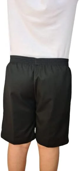 شلوارک پسرانه L S U، کشی، مناسب مدرسه، خاکستری/مشکی (بدون زیپ/گیره)