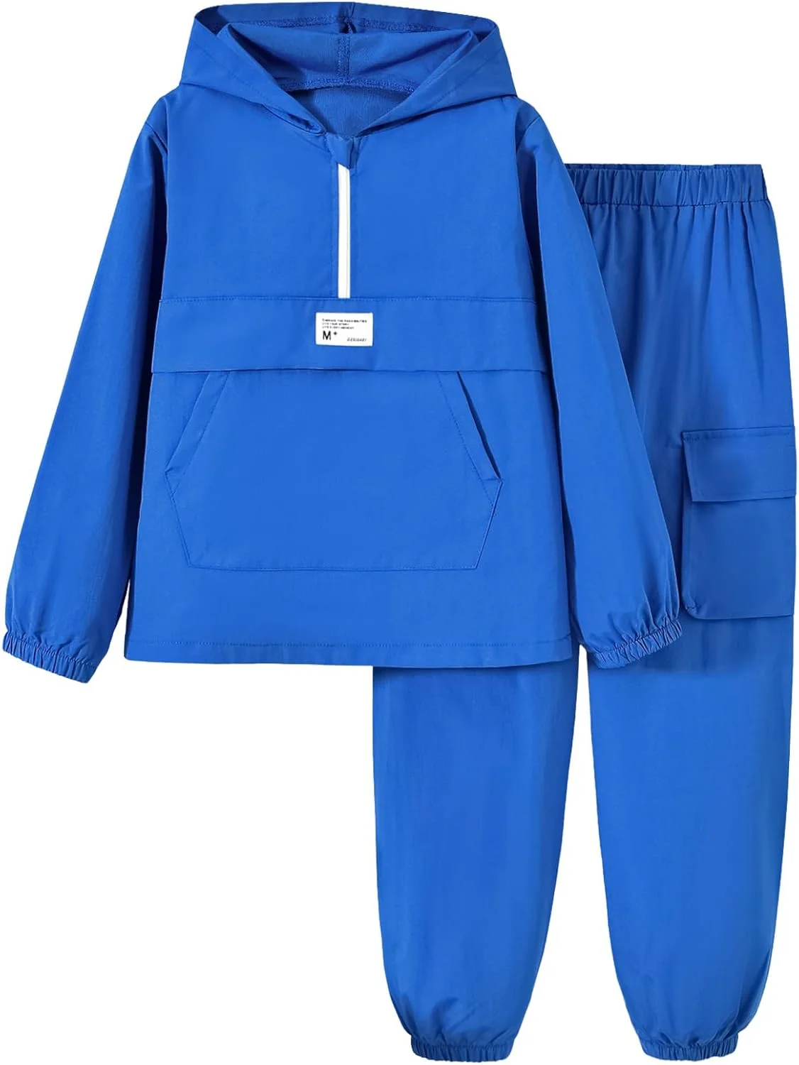 ست ورزشی پسرانه نیم زیپ، شامل هودی آستین بلند و شلوار، مناسب فصل پاییز و زمستان، سایز 8 تا 12 سال