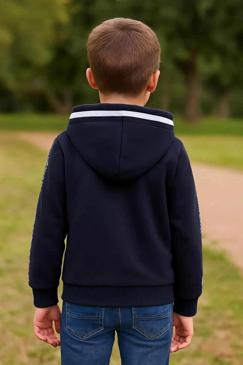 ژاکت کلاه دار زیپ دار بچه گانه مایورال - ژاکت نخی پاییزی، آبی یا بورگاندی، 3-9 سال