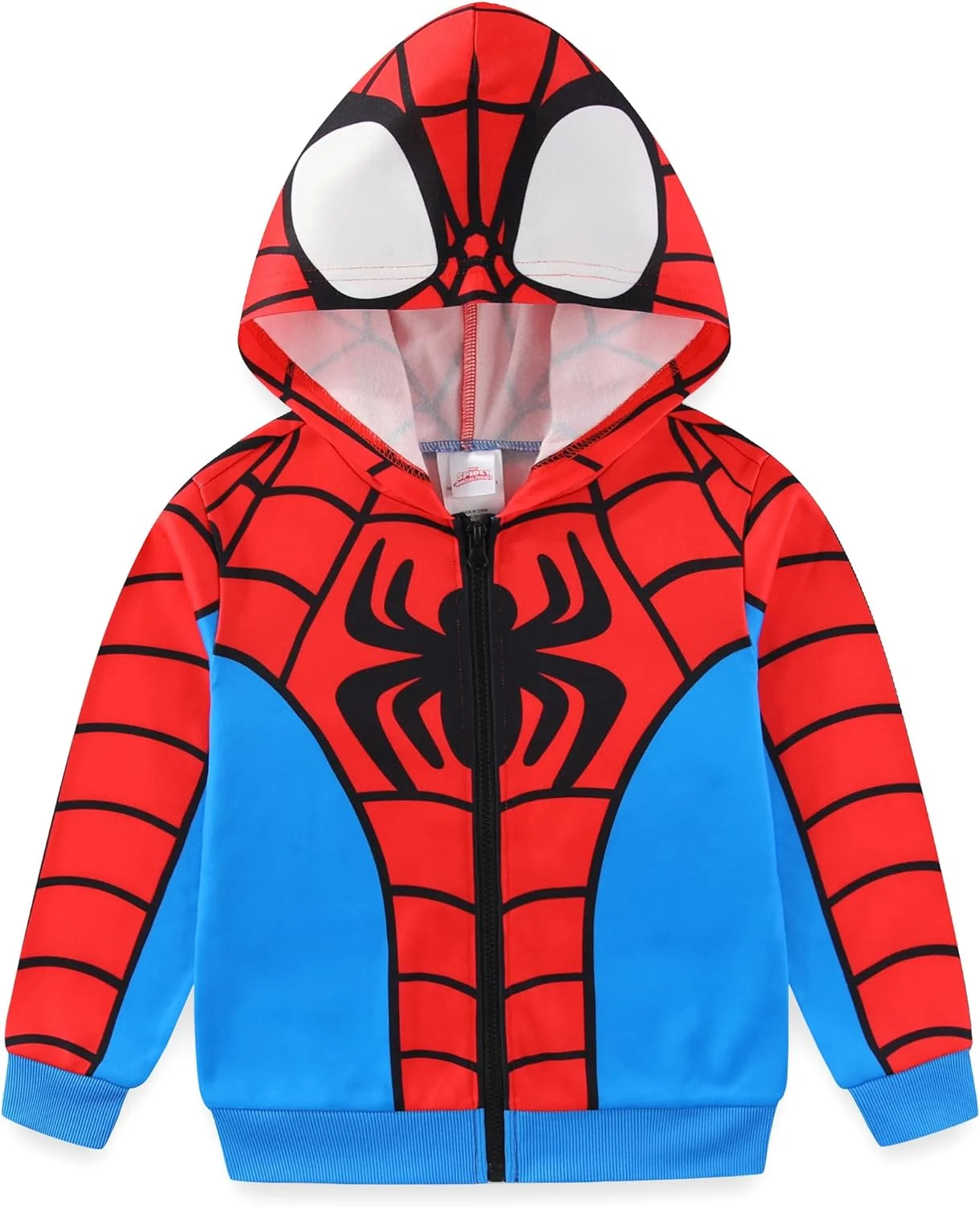 هودی زیپ‌دار پسرانه مرد عنکبوتی مارول برای کودکان نوپا و بزرگ