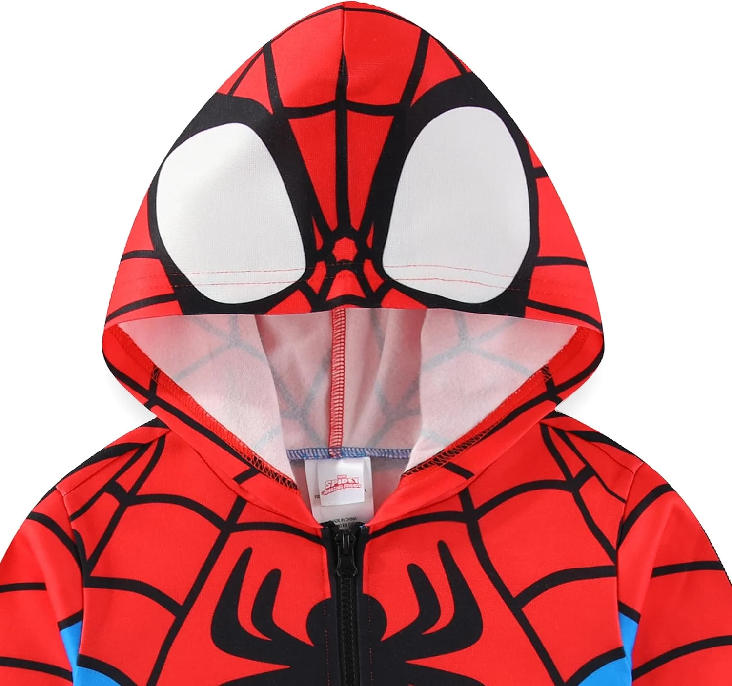 هودی زیپ‌دار پسرانه مرد عنکبوتی مارول برای کودکان نوپا و بزرگ
