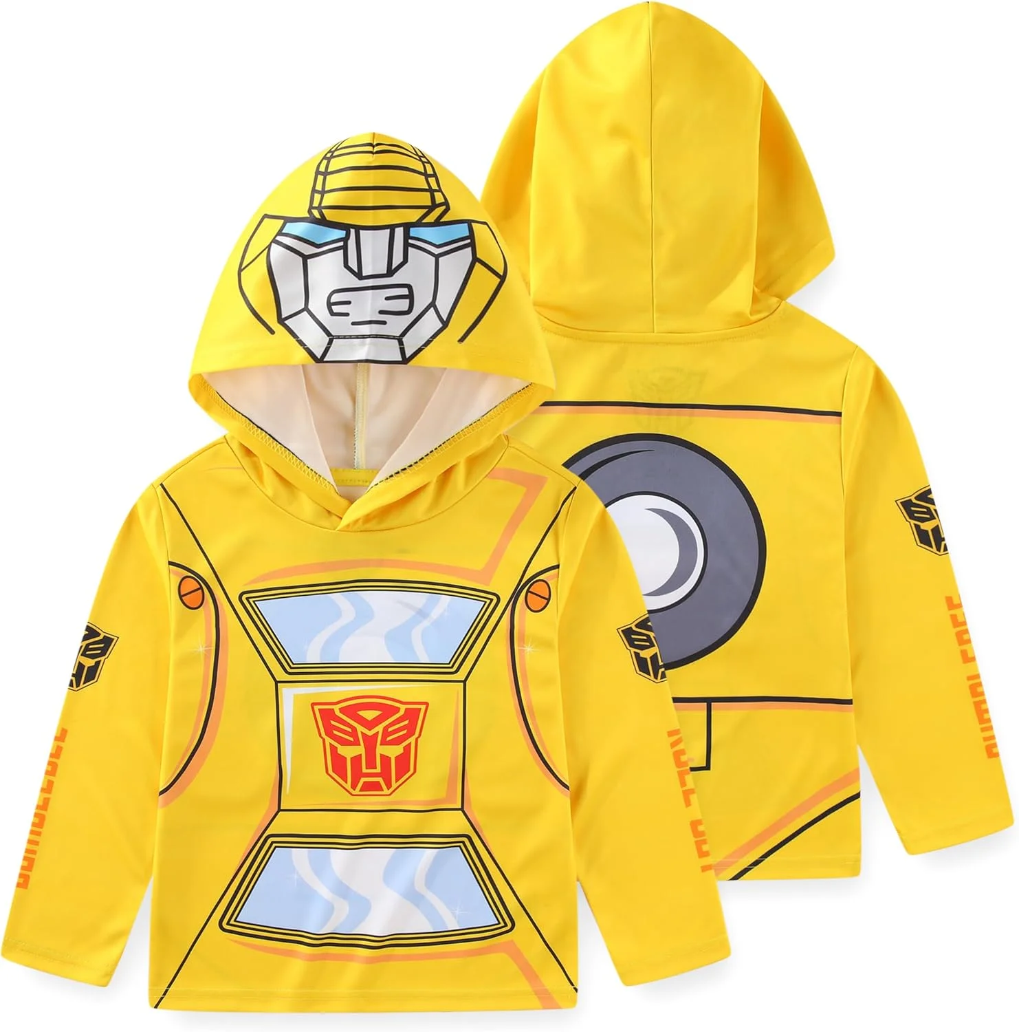 تی شرت آستین بلند کلاه دار پسرانه ترنسفورمرز بامبلبی برای بچه های بزرگ