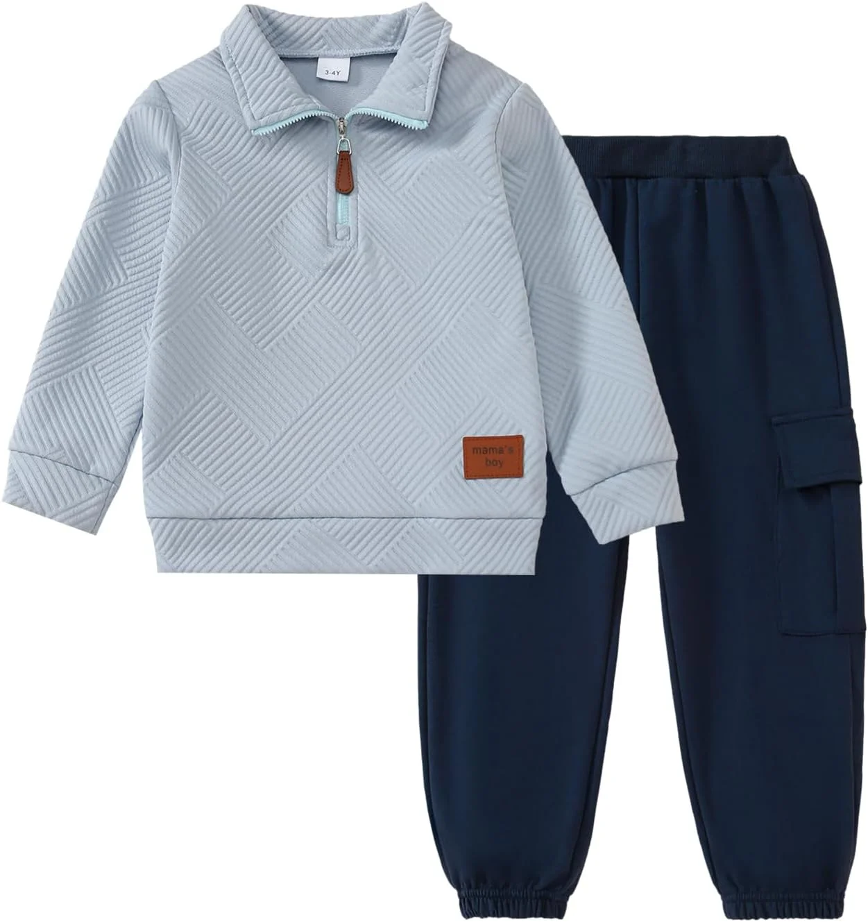 لباس پسرانه، ست بلوز آستین بلند و شلوار راحتی، مناسب پاییز و زمستان