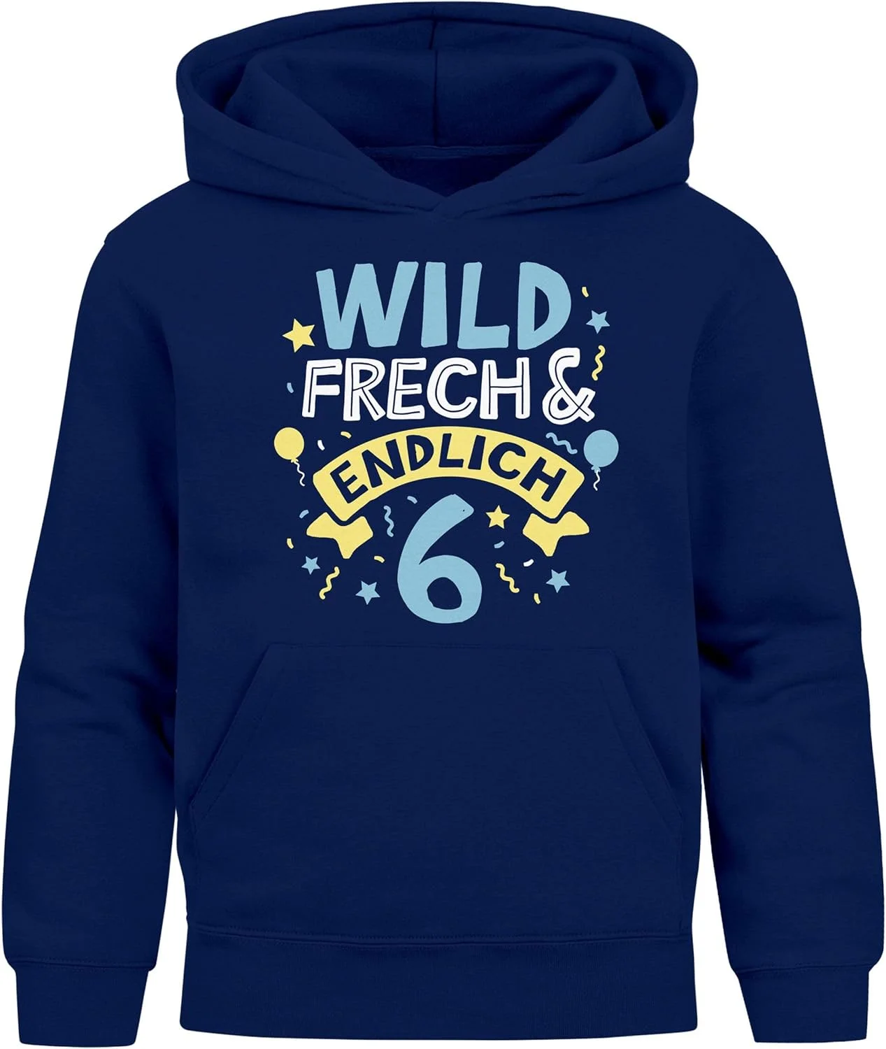 هودی پسرانه MoonWorks هدیه تولد برای پسران سنین 4-10 با طرح و نوشته بازیگوشانه، طرح شیطون، سایز 128، سرمه‌ای