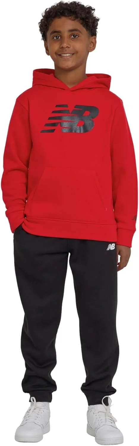 ست دو تکه ورزشی پسرانه نیو بالانس – هودی پشمی نرم و شلوار جاگر (سایز 2T-12)