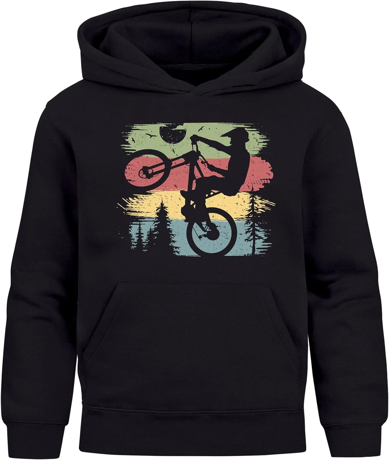 هودی پسرانه مون ورکز با طرح دوچرخه کوهستان، مناسب برای ورزش، دوچرخه سواری BMX و هدیه به پسران