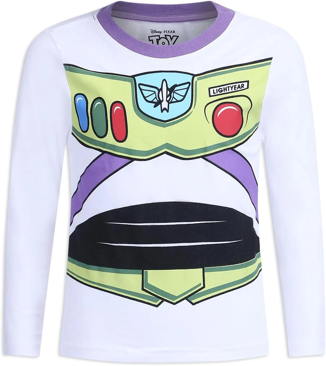 ست تی شرت آستین بلند و شلوار جاگر پسرانه دیزنی داستان اسباب بازی ها، وودی و باز لایتیر، مناسب کودکان نوپا و خردسال