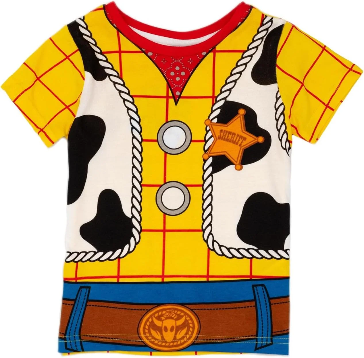 ست لباس خواب پسرانه با طرح وودی از داستان اسباب بازی ها | تیشرت و شلوارک با طرح کلانتر وودی | محصول رسمی داستان اسباب بازی ها | هدیه ای ایده آل برای استراحت