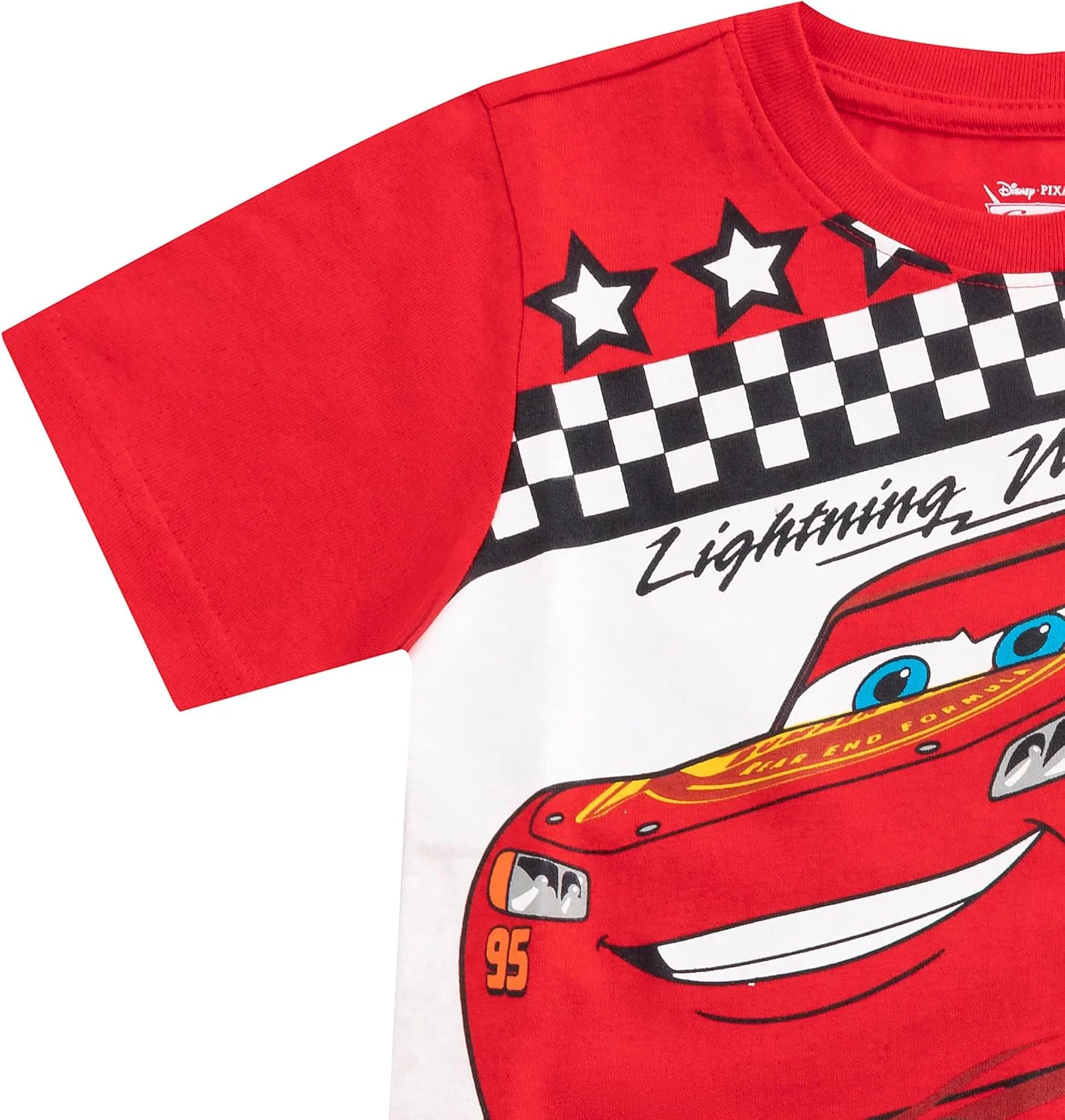 ست تی‌شرت آستین کوتاه و شلوار پسرانه طرح مک‌کوئین دیزنی کارز، مناسب کودکان نوپا تا بزرگ