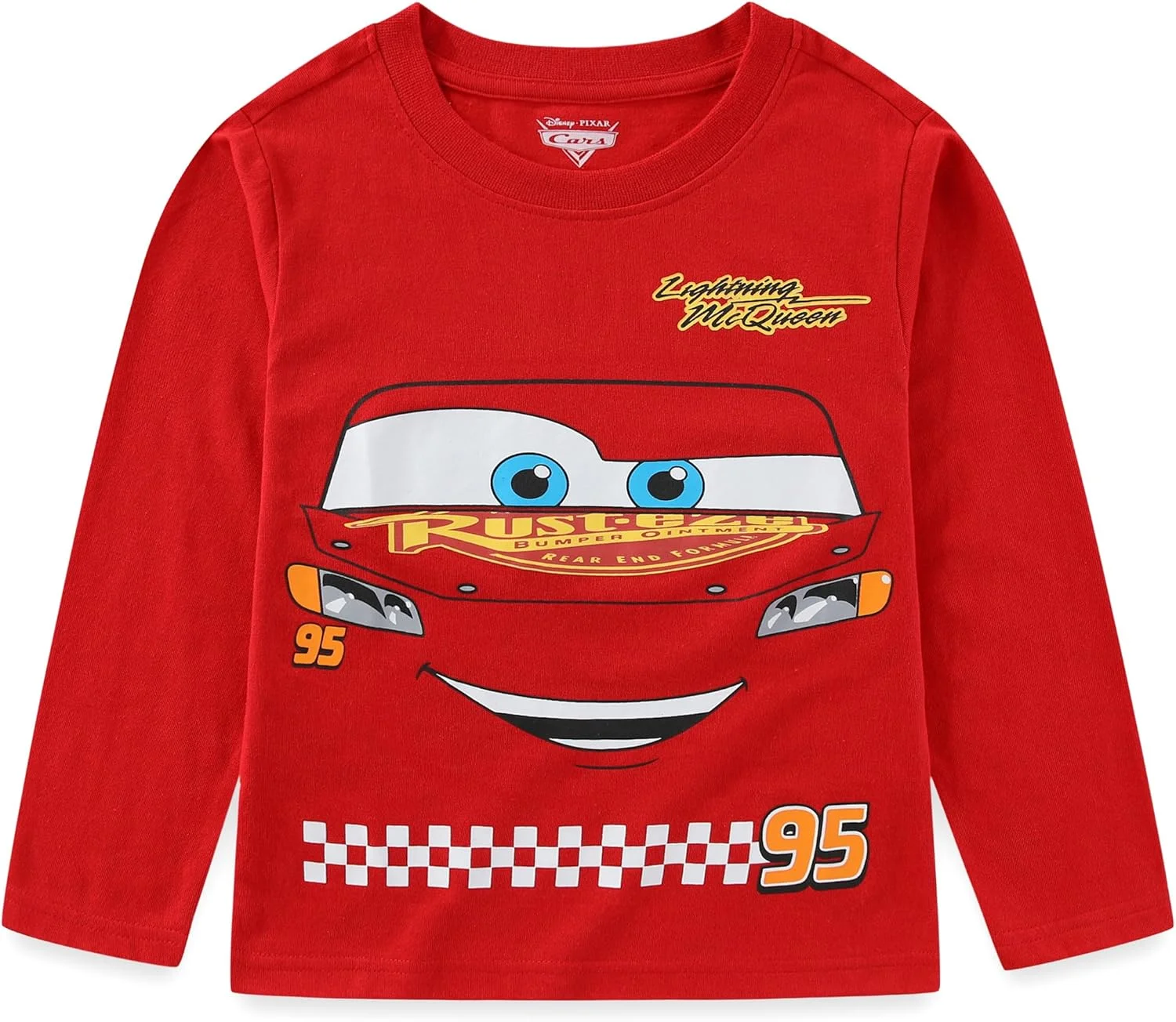 ست 3 تایی تیشرت آستین بلند پسرانه طرح مک‌کوئین دیزنی پیکسار مناسب کودکان نوپا و بزرگسال