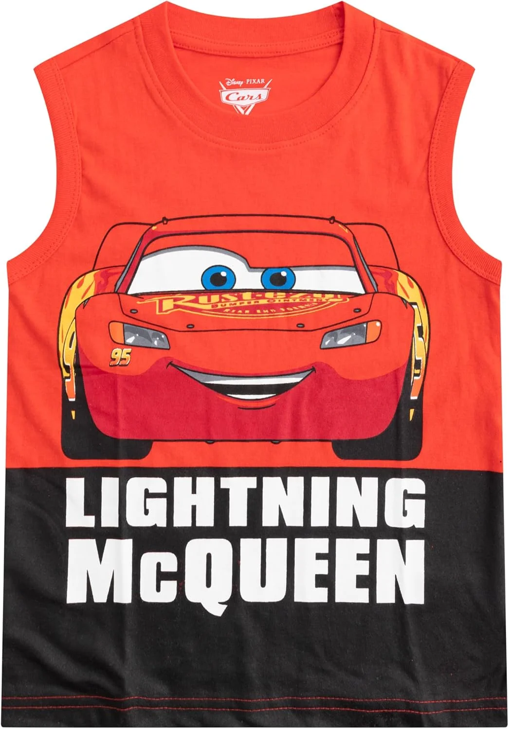 ست دو عددی تاپ بدون آستین پسرانه دیزنی کارز با طرح لایتنینگ مک‌کوئین، مناسب کودکان نوپا و خردسال