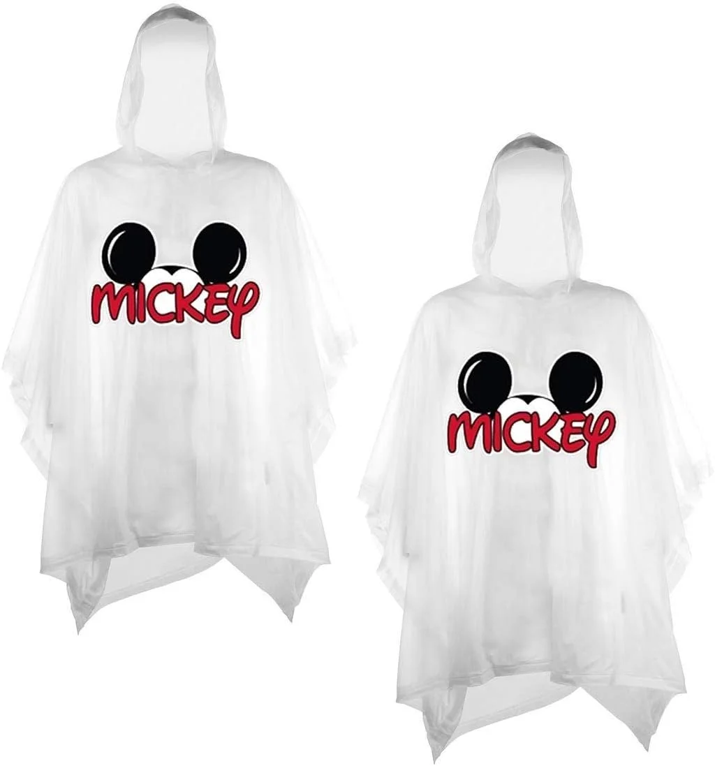 ست 2 عددی پانچو بارانی خانواده دیزنی، طرح میکی موس یا مینی موس، بزرگسال و کودک