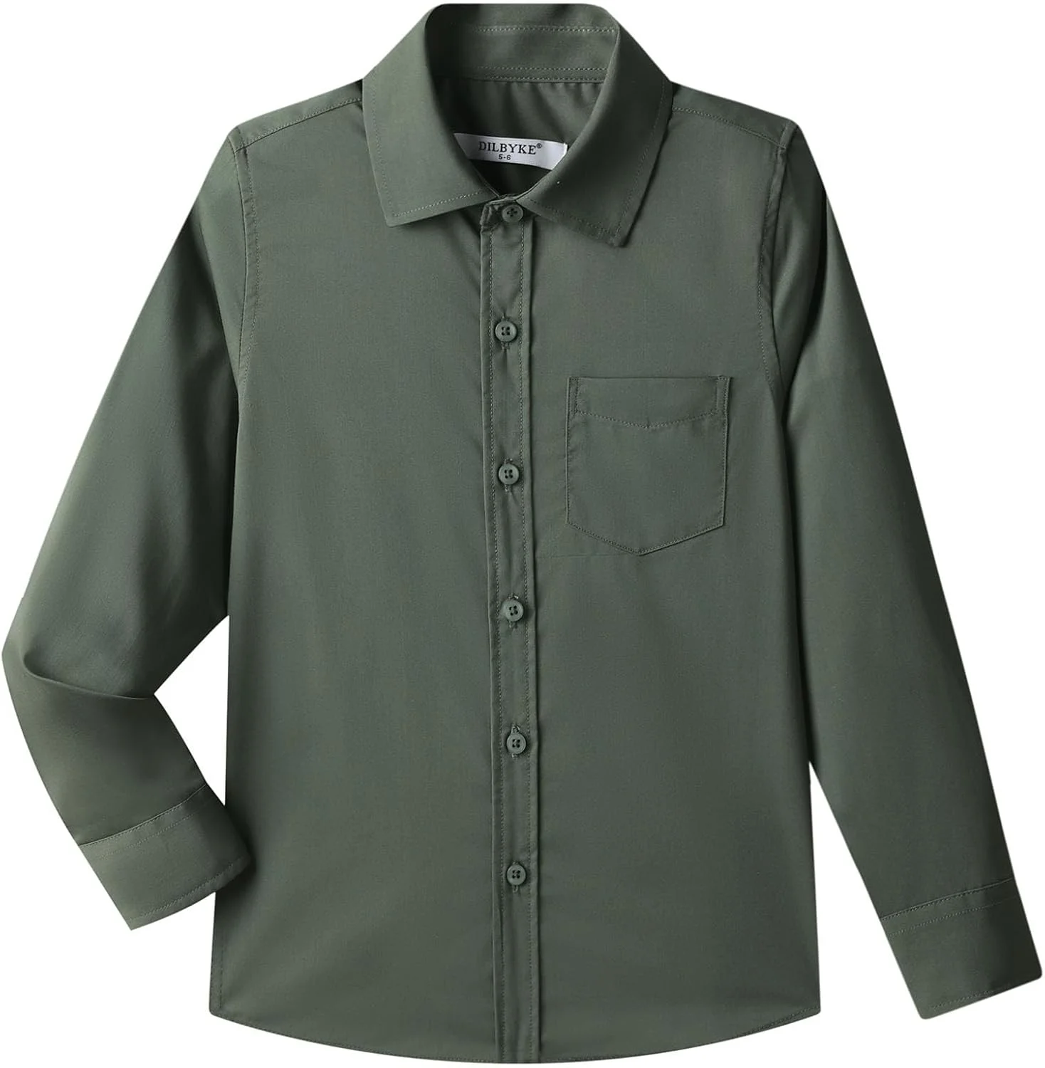 پیراهن آستین بلند پسرانه مدل دکمه دار و بافت یکدست