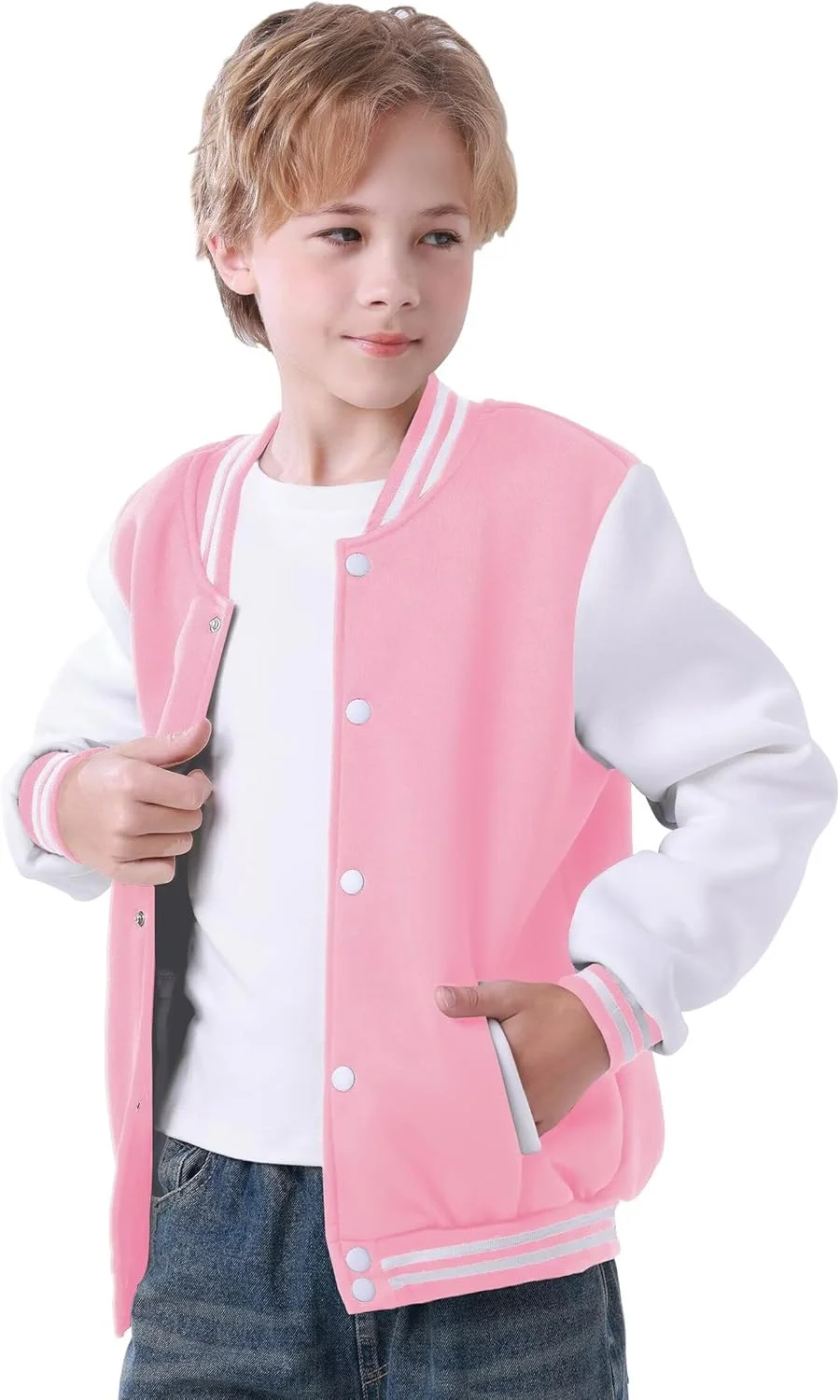 ژاکت بیسبال بچگانه، سبک ورزشی، مناسب استفاده روزمره، لباس فرم تیم پسرانه و دخترانه، ژاکت کشباف