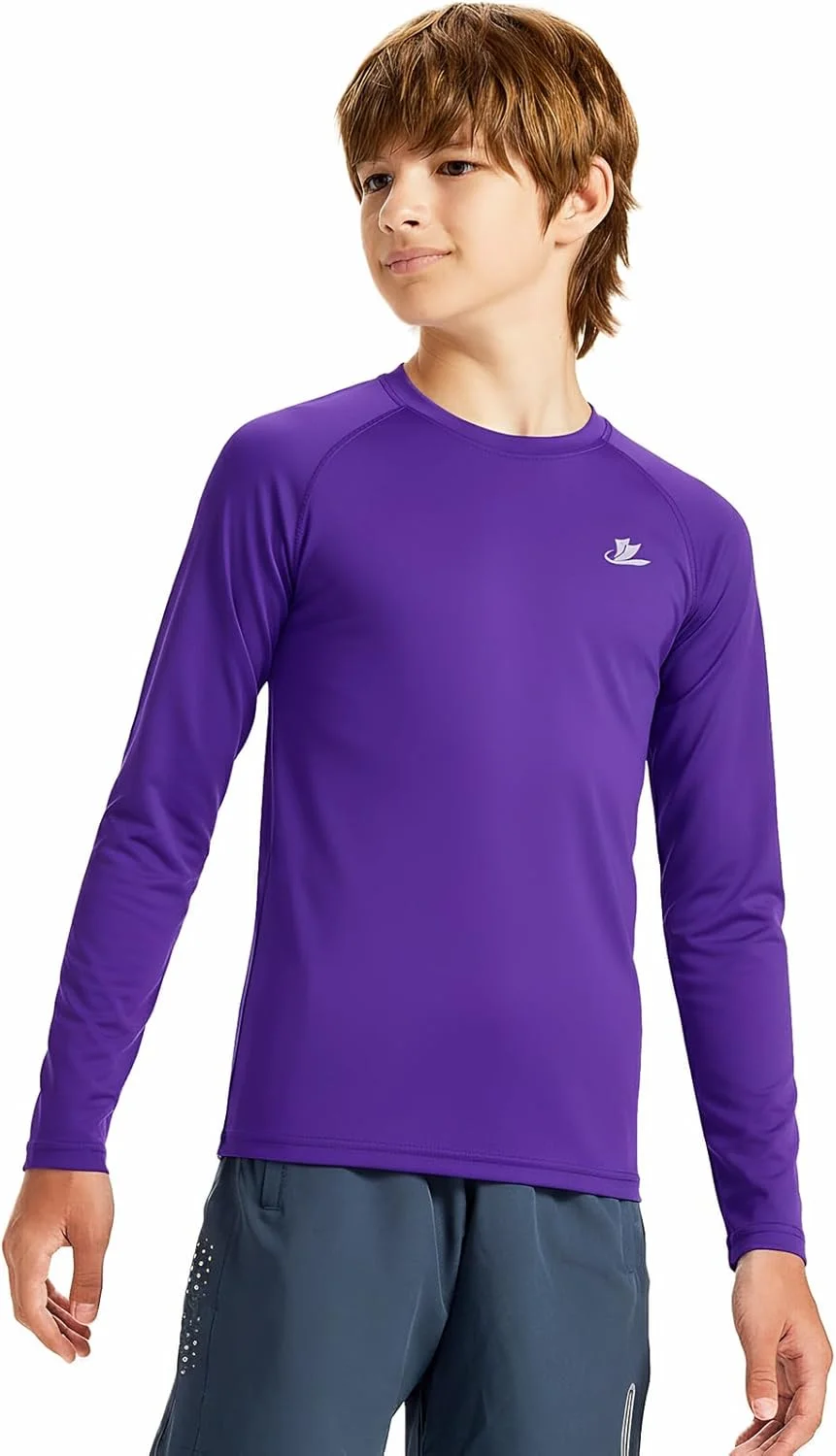 زیرپوش ورزشی فشاری پسرانه جوانان DEVOROPA آستین کوتاه/بلند مناسب فوتبال بیسبال با قابلیت خشک شدن سریع