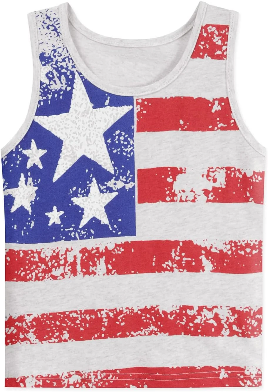 تاپ پسرانه بچه گانه برای چهارم جولای، تی شرت پرچم آمریکا، پیراهن نوزادی، تاپ های میهنی