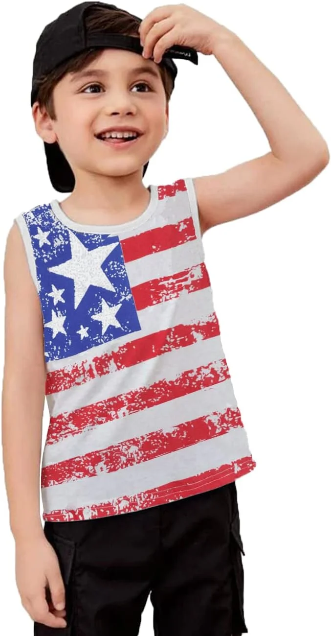 تاپ پسرانه بچه گانه برای چهارم جولای، تی شرت پرچم آمریکا، پیراهن نوزادی، تاپ های میهنی
