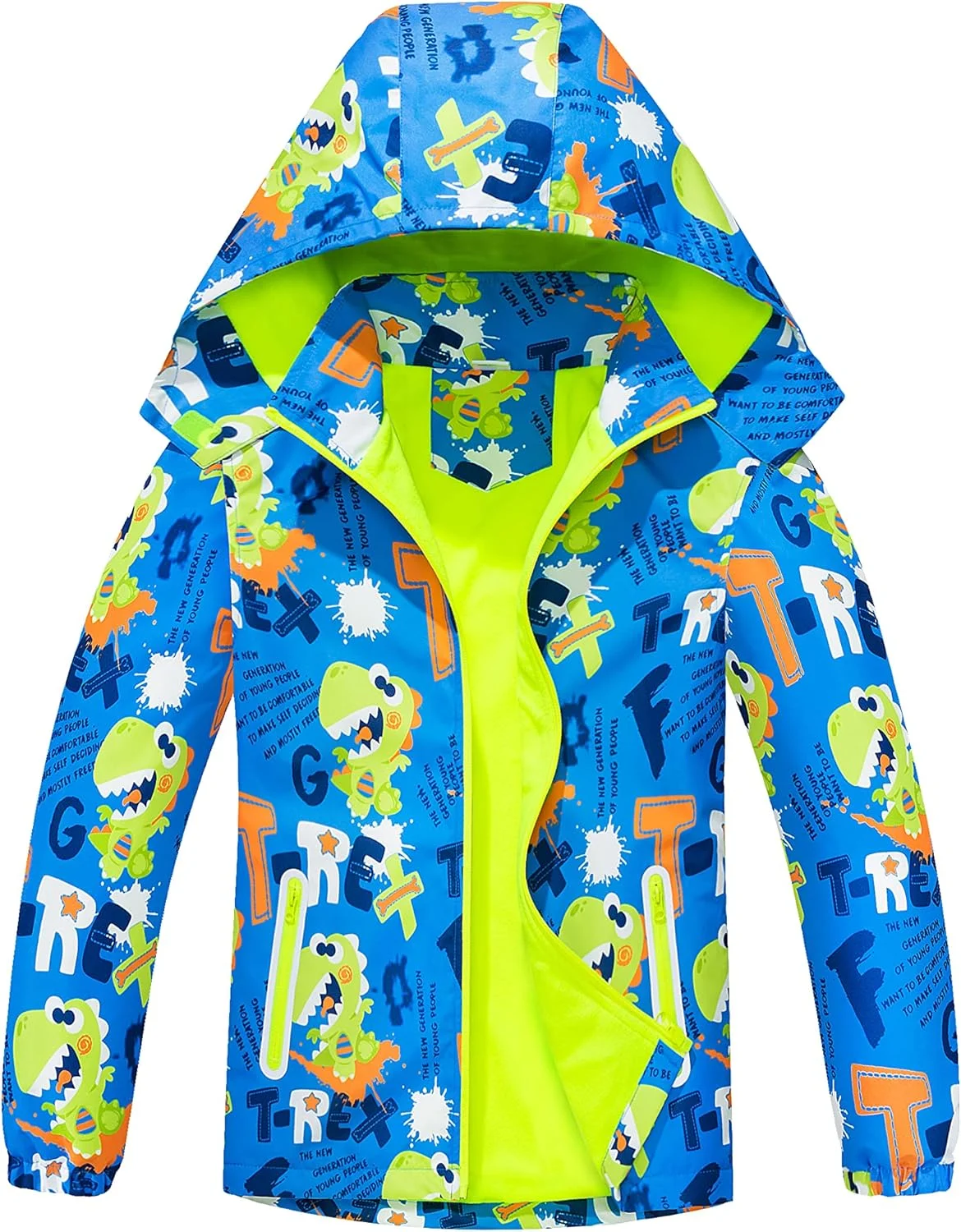 ژاکت بارانی آستردار پسرانه Daysskk، ژاکت سافت شل ضدآب پسرانه، ژاکت کوهنوردی، ژاکت فضای باز پسرانه سایز 110-150