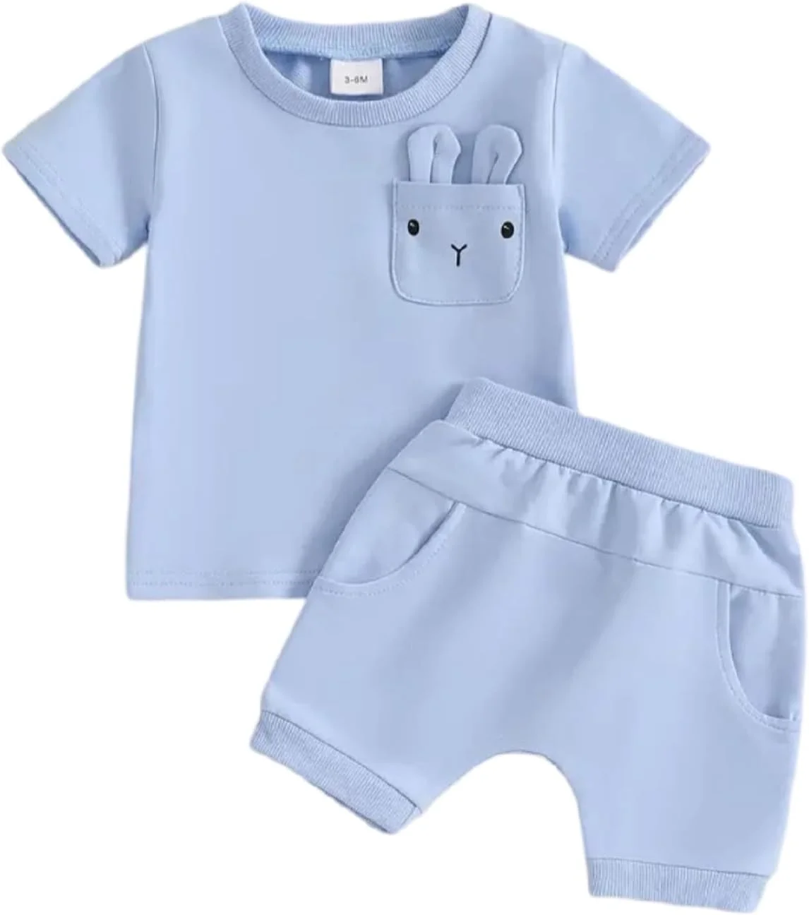 ست لباس پسرانه کیوتی‌کریز || ست لباس نخی برای پسر || ست تی‌شرت و شلوارک