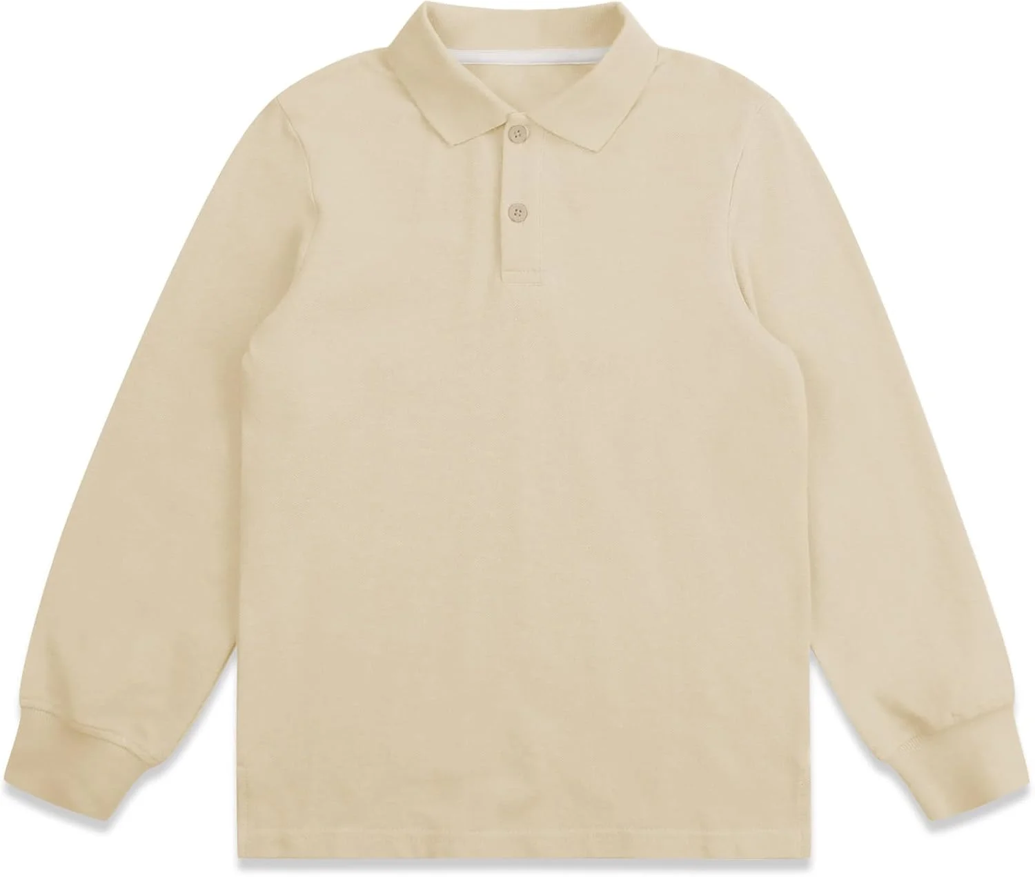 پلیور آستین بلند پسرانه CUNYI، تیشرت یقه دار پنبه ای مناسب لباس فرم مدرسه