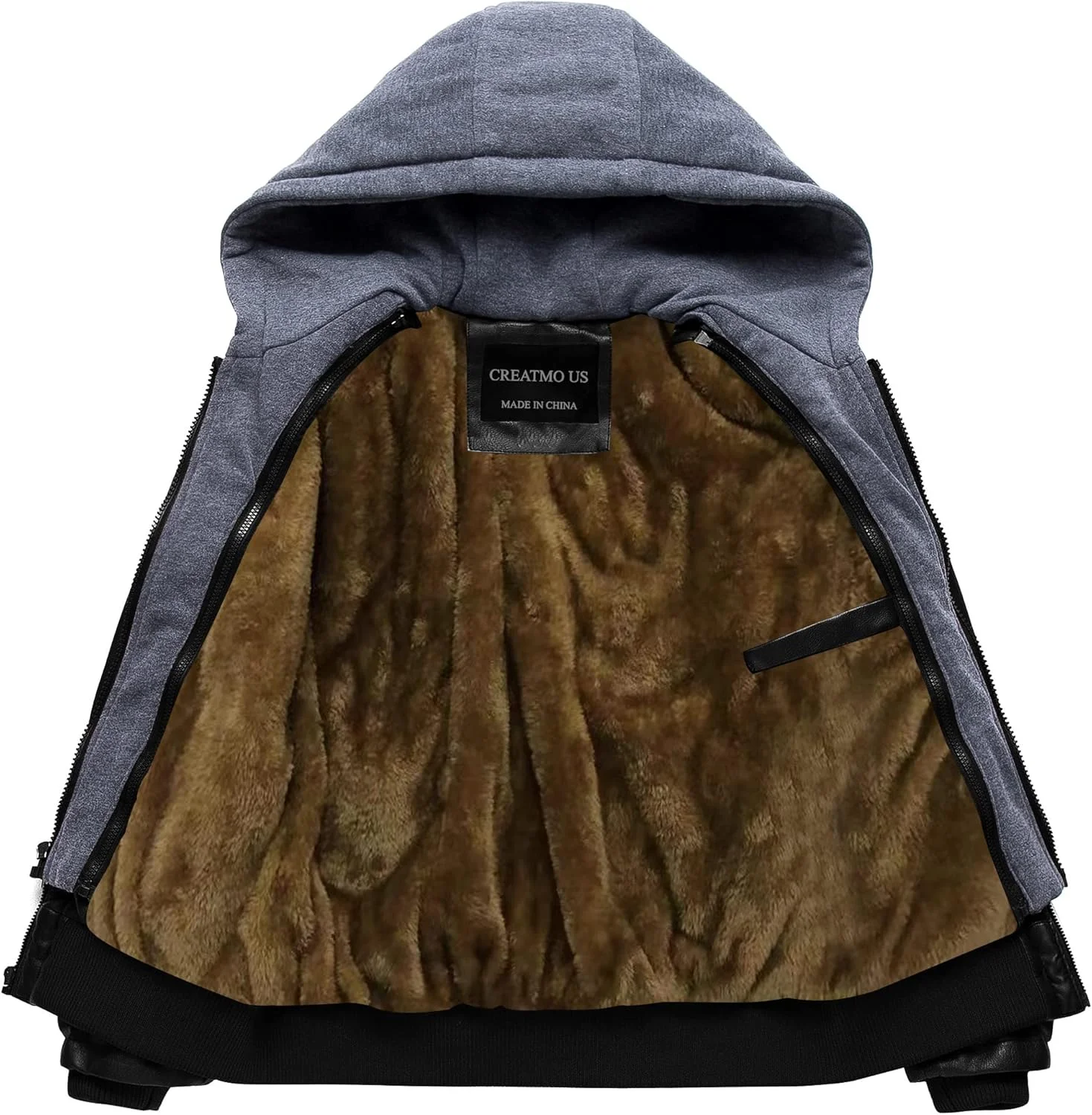 کاپشن چرمی مصنوعی پسرانه، ضد باد، گرم، مناسب فصل زمستان، لباس بیرونی مدل خلبانی، ضد آب، مناسب موتورسواری کاپشن چرمی مصنوعی پسرانه، ضد باد، گرم، مناسب فصل زمستان، لباس بیرونی مدل خلبانی، ضد آب، مناسب موتورسواری