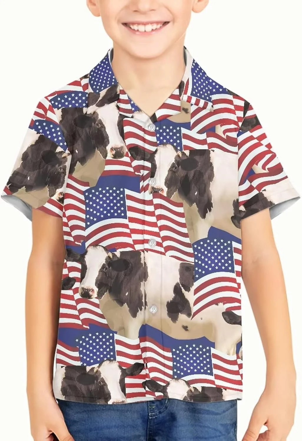 پیراهن دکمه دار پسرانه طرح هاوایی مناسب ساحل و تابستان