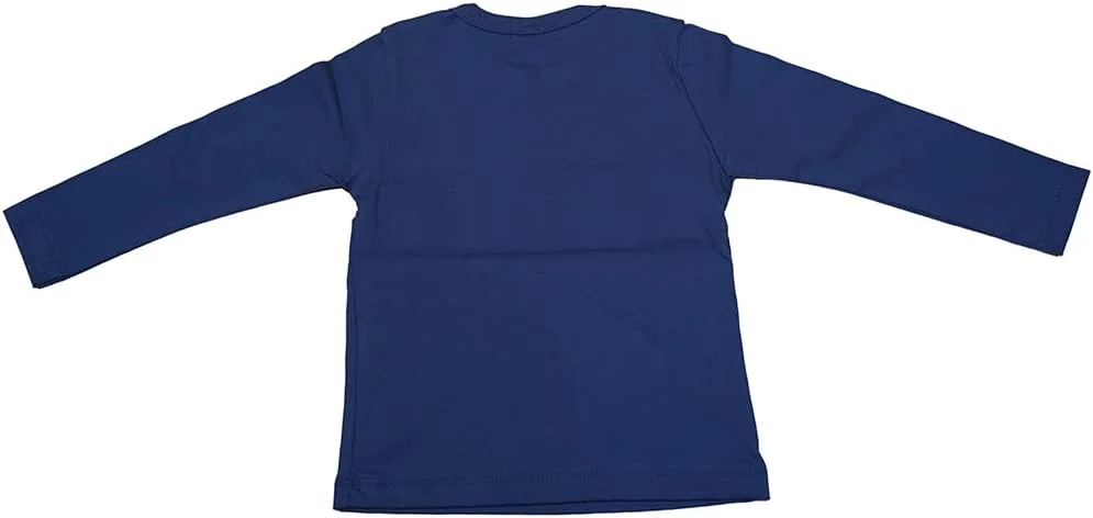 سویشرت آستین بلند نخی آبی پسرانه