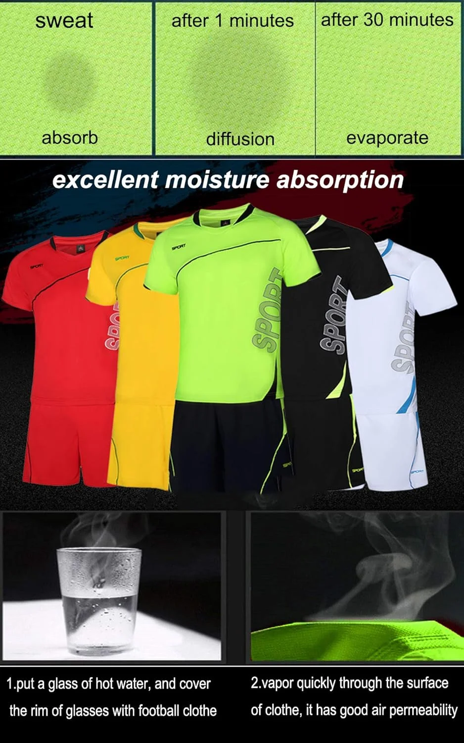 ست شورت ورزشی بچه گانه و بزرگسال Coralup، لباس فوتبال و بسکتبال، ست گرمکن و تمرینی، ست آستین کوتاه ساحلی تابستانی 120-195 سانتی متر