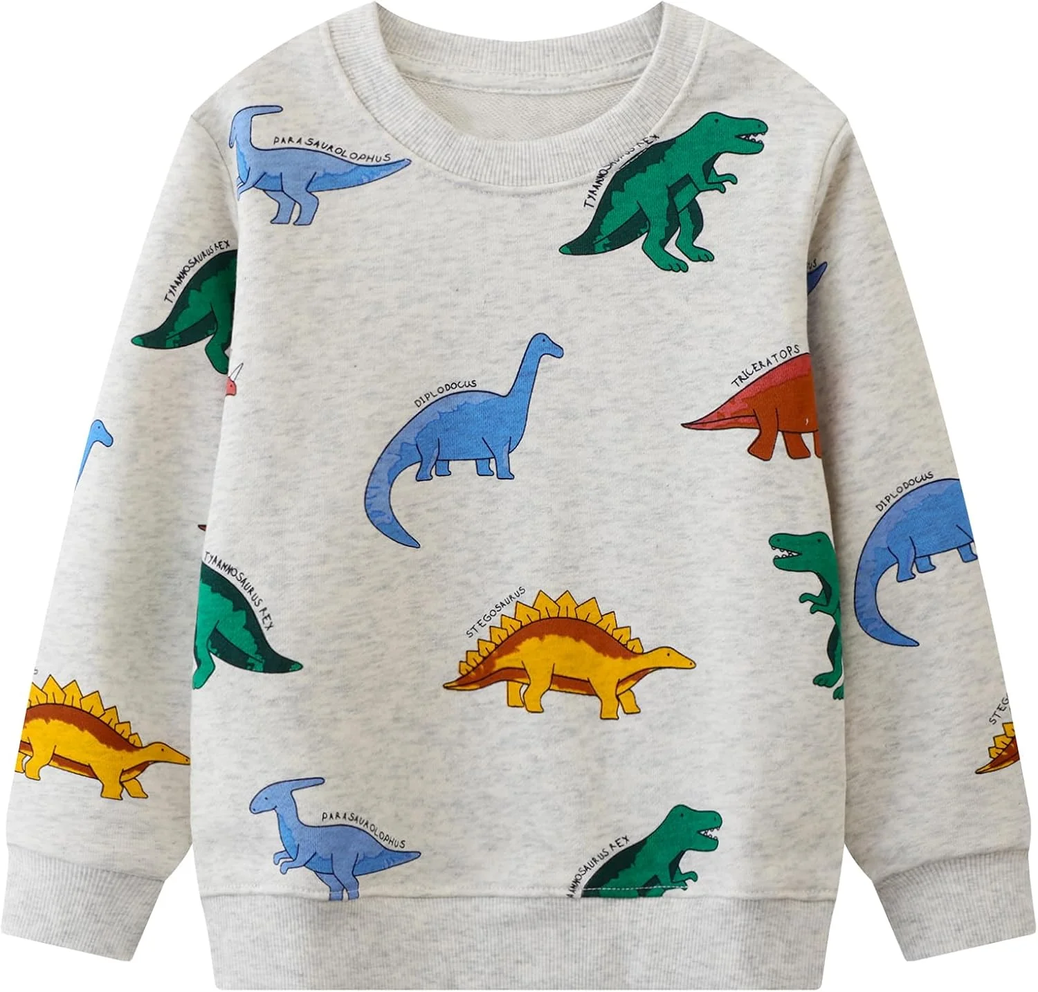 سویشرت پسرانه پنبه ای یقه گرد طرح دار مناسب کودکان 2 تا 7 سال سایز 92 تا 122