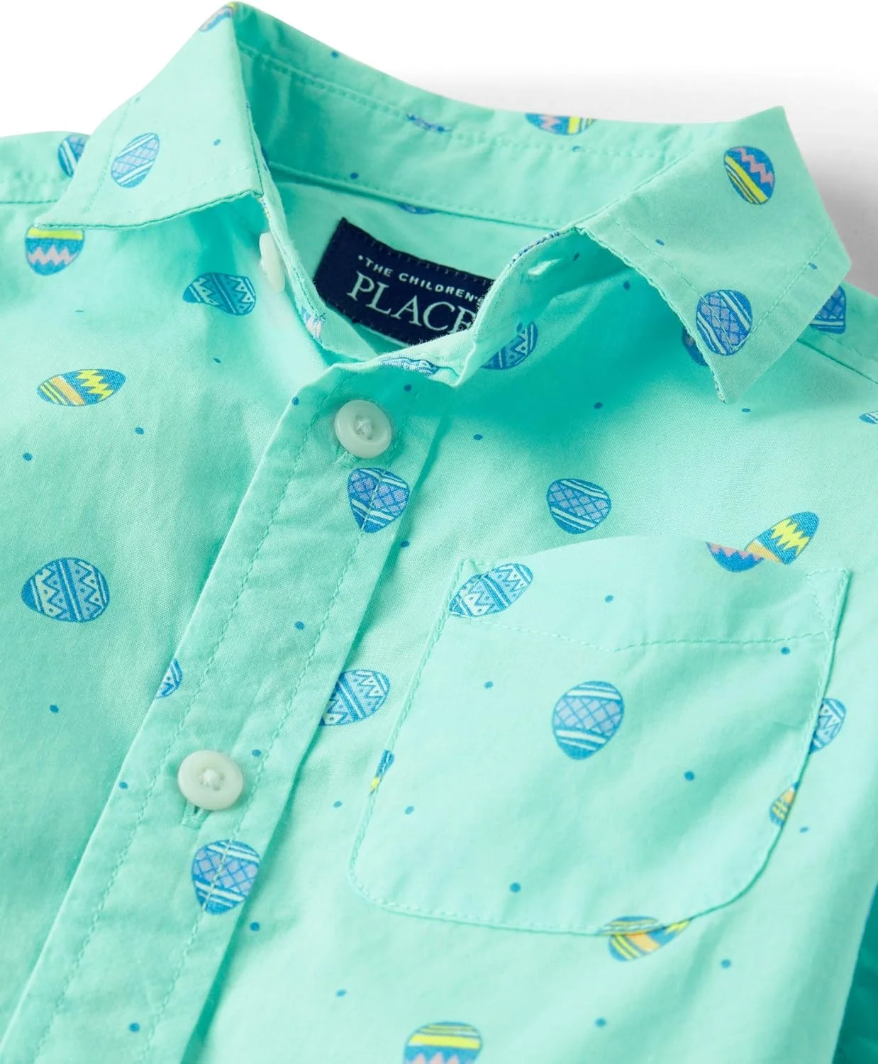 پیراهن آستین کوتاه دکمه دار پسرانه و نوپا The Children's Place