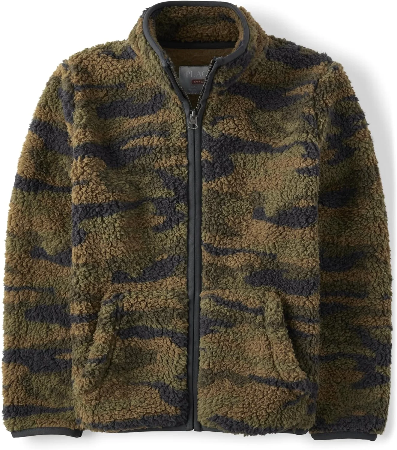 ژاکت هودی پسرانه آستین بلند The Children's Place با آستر پشمی و زیپ جلو (تک عددی)