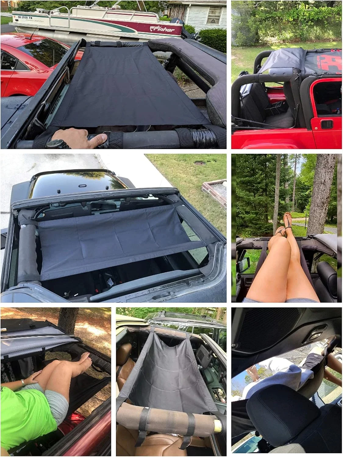 سایبان آفتابگیر CheroCar برای جیپ رانگلر (مشکی)