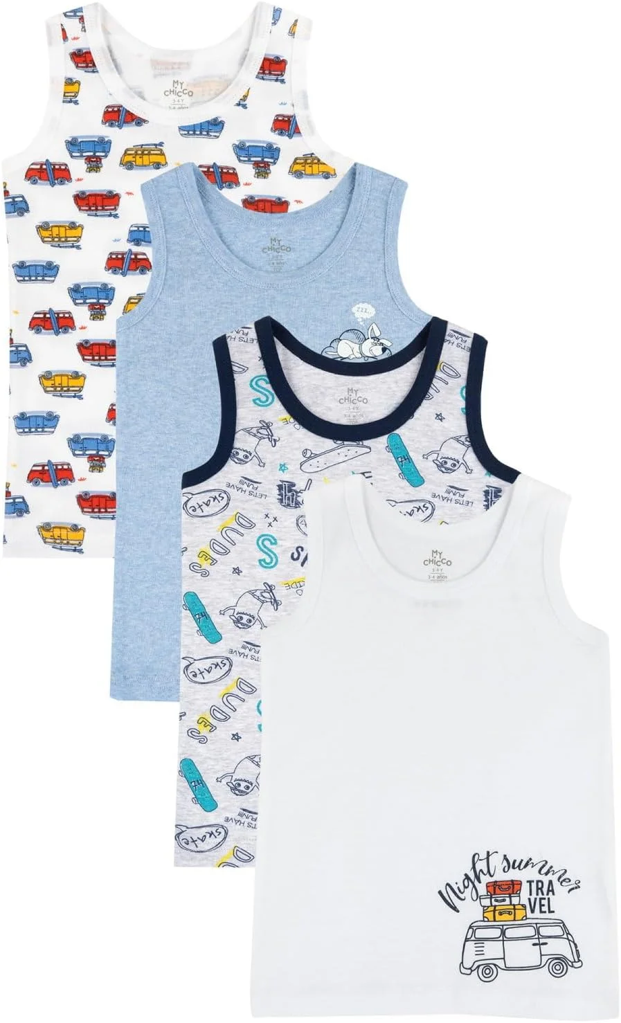 ست زیرپوش پسرانه چیکو، لباس زیر نخی (بسته 4 عددی)