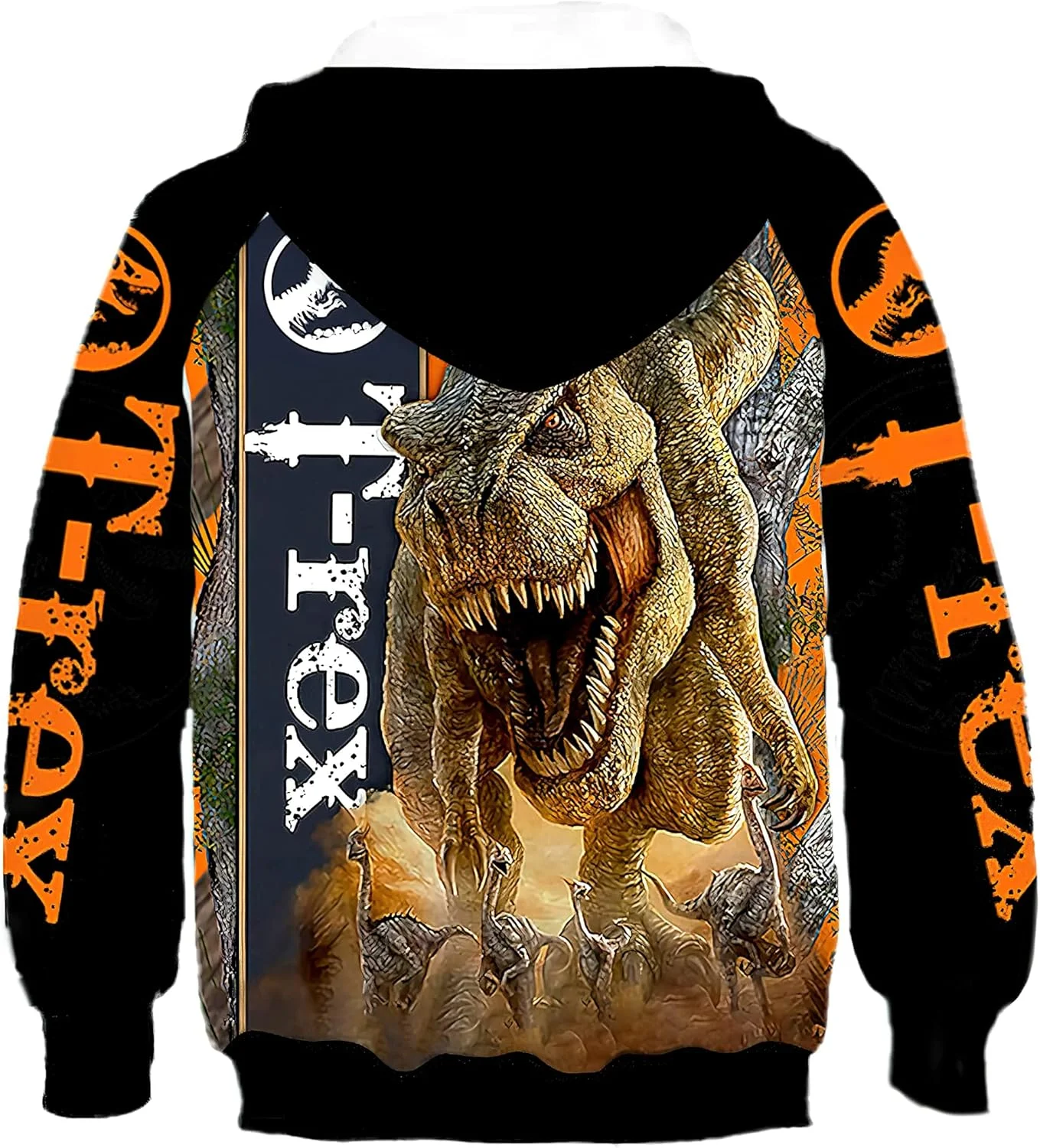 هودی پسرانه طرح دایناسور سه بعدی CHAOS MONKEY، مناسب کودکان، سویشرت پلوور با جیب