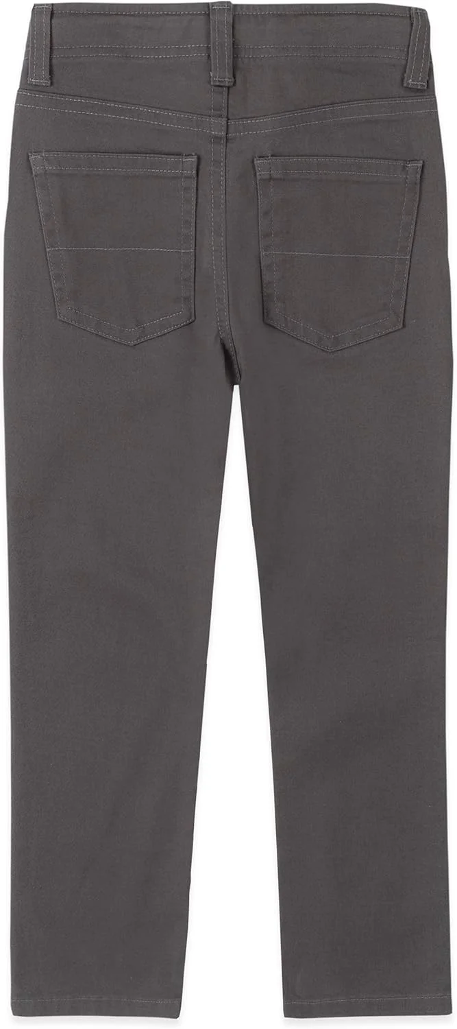 شلوار کتان کشی پسرانه مدرسه ای Chaps، پنج جیب، خاکستری، سایز 8