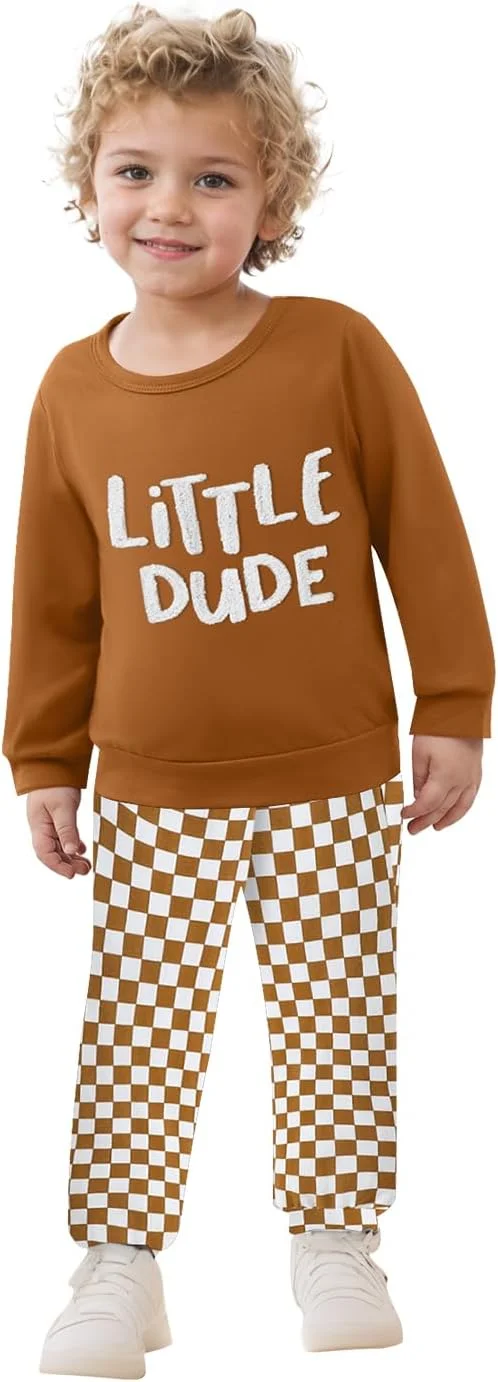 CARETOO ست لباس پسرانه دو تکه آستین بلند شامل بلوز و شلوار